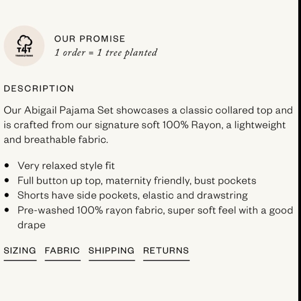 NWT Piyama Abigail Sleep Set in Jungle Palm XS Pajamas - Picture 7 of 9